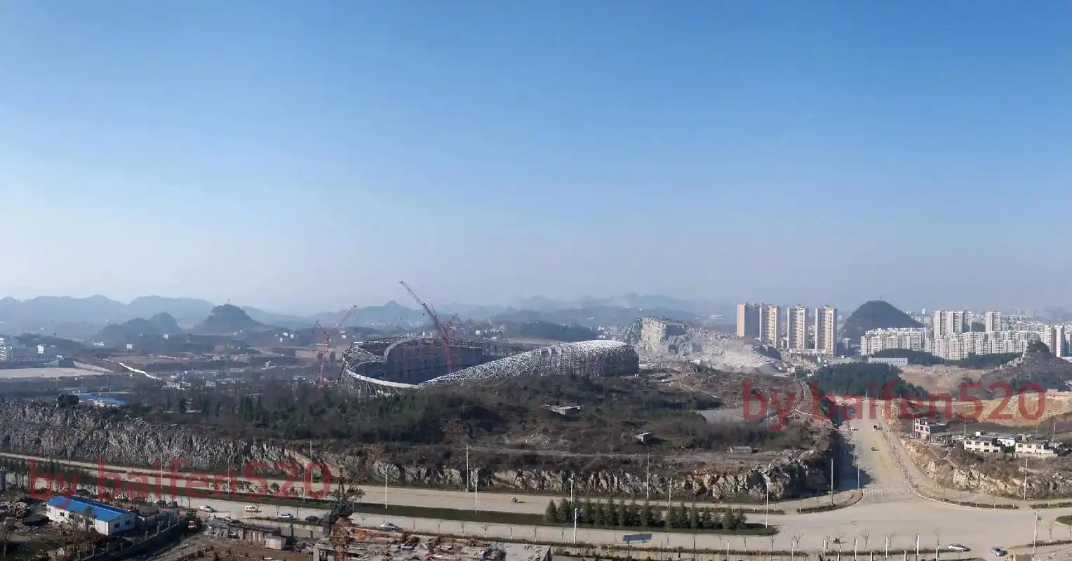 贵阳奥体中心建设纪实.贵阳金阳新区时代建设的四大公建项目:高 - 抖