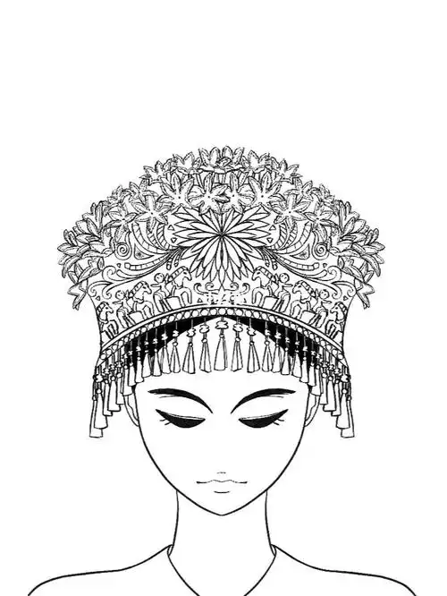 人物插画  #procreate绘画  #苗族少女  #苗族  #绘画  #黑白人物