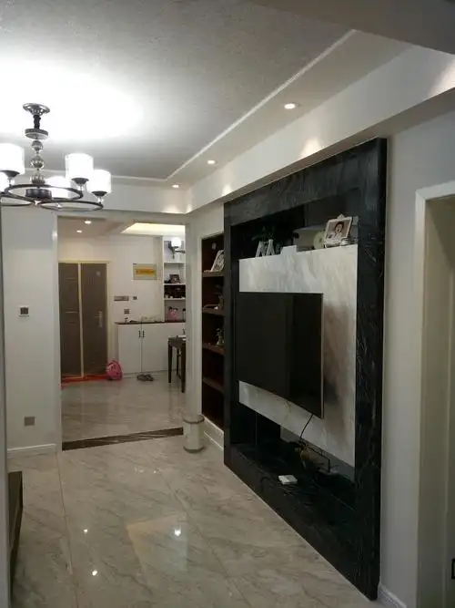 90平简约二居室装修客厅吊顶图片