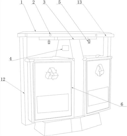 背景技术:分类垃圾桶在城市建设中是市政设施中一种无可替代的必需品.