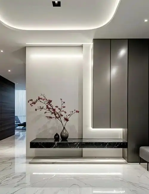 黑白极简风玄关设计