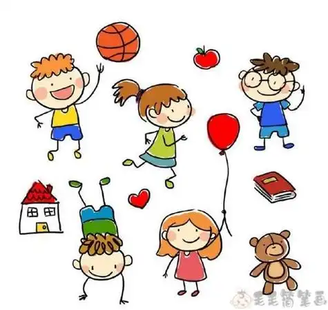 上幼儿园的卡通简笔画