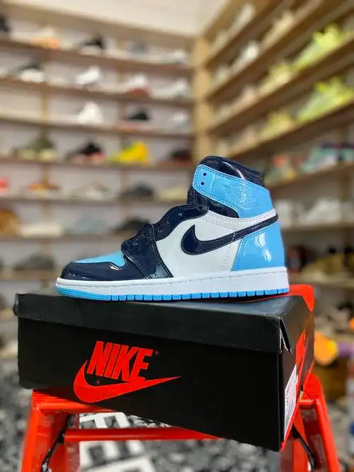 aj1 漆皮北卡蓝 全明星 / 漆皮北卡蓝 货号:cd0461-401-aj1倒钩特供版