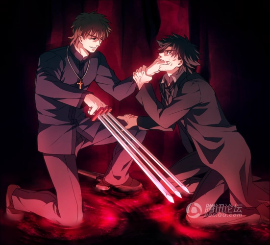 fate/zero吉尔伽美什 言峰绮礼 卫宫切嗣 lencer saber 王 插画