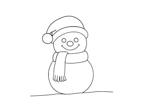 简笔画雪人的画法雪人简笔画步骤图解教程