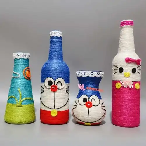 大班级组作品类型【瓶子画】!饮料瓶,酒瓶都可以作画哦!