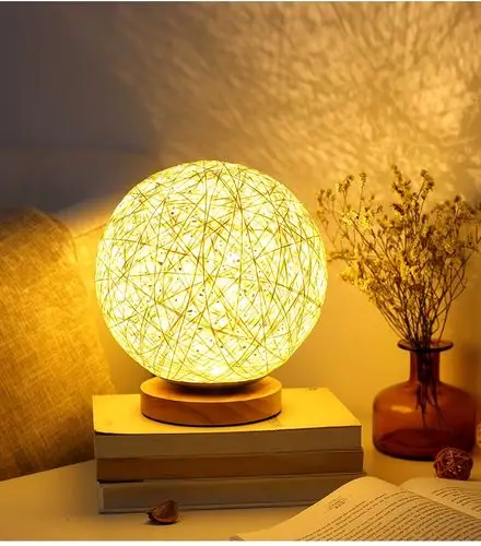 简约现代宜家 卧室床头装饰 书房客厅 实木调光 创意led小台灯