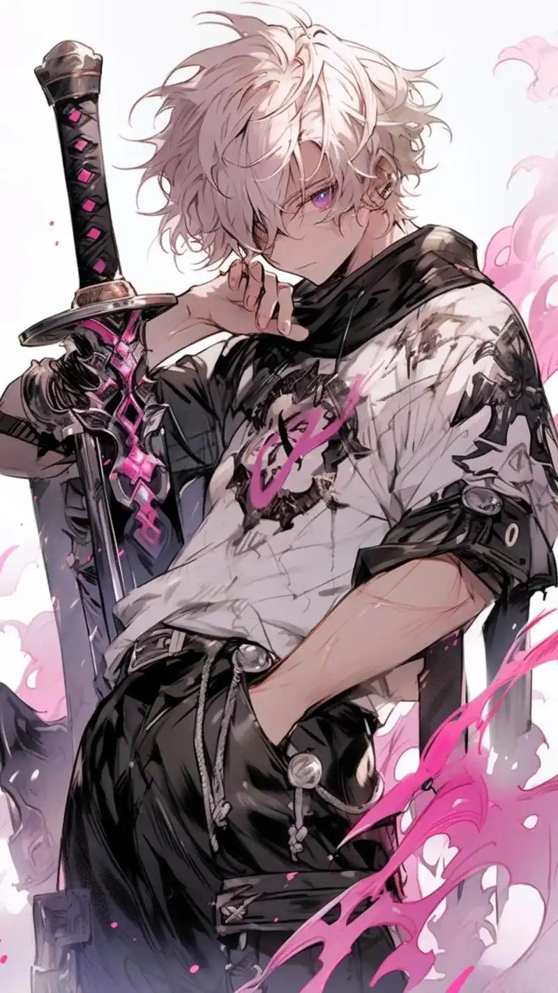 持剑的少年.帅气和实力并存的剑客!#二次元 #绘画 #手机壁 - 抖音