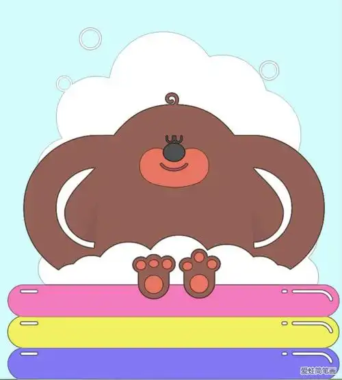 3张嗨道奇的简笔画图片带颜色