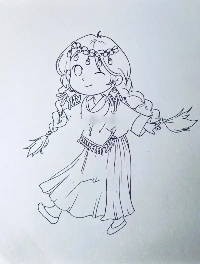 五十六个民族系列漫画—苗族 #画画的日常# #治愈系漫画# #好看的漫画