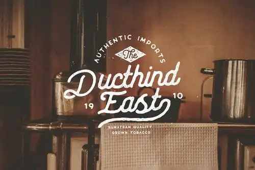 复古圆润杂志标题徽标logo文字设计无衬线英文字体素材riverfall