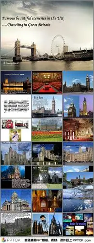 景点介绍ppt,包括了国会大厦介绍,大本钟介绍,白金汉宫介绍,伦敦塔