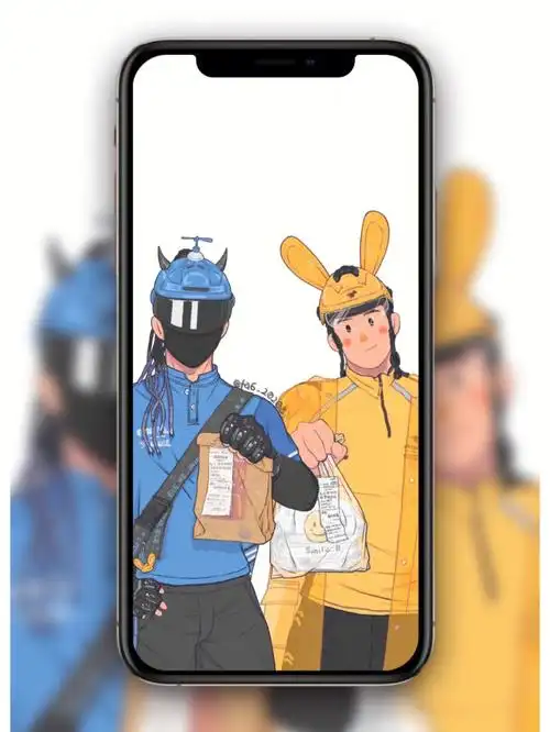 外卖小哥美团饿了么高清全屏壁纸