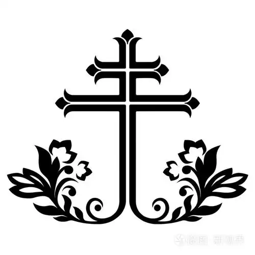 观赏天主教十字架矢量图