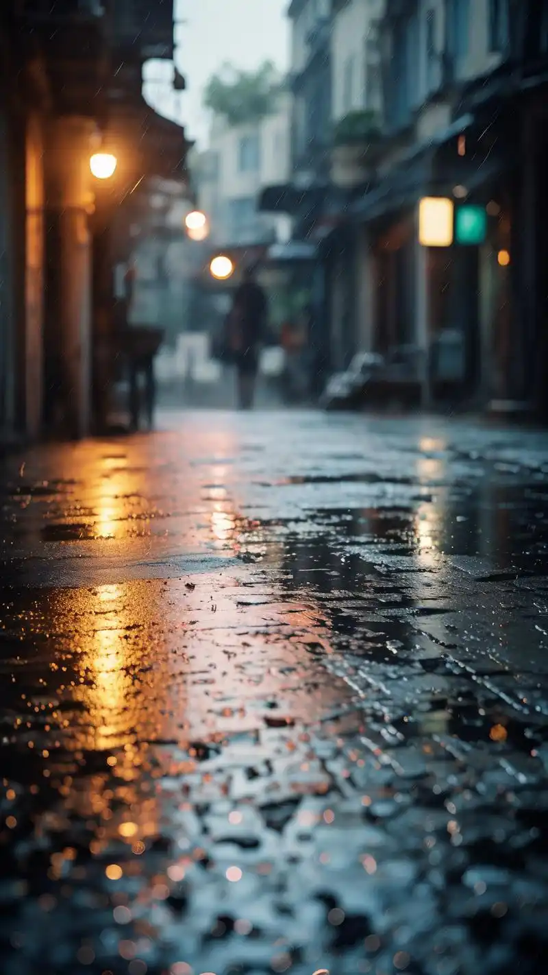 919715下雨天城市夜景壁纸精选