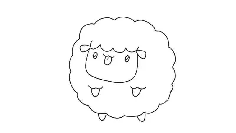 可爱的小羊简笔画