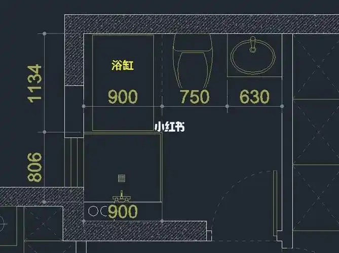 设计师说卫生间尺寸不够,又不想舍弃淋浴房,浴缸好像怎么摆都差点意思