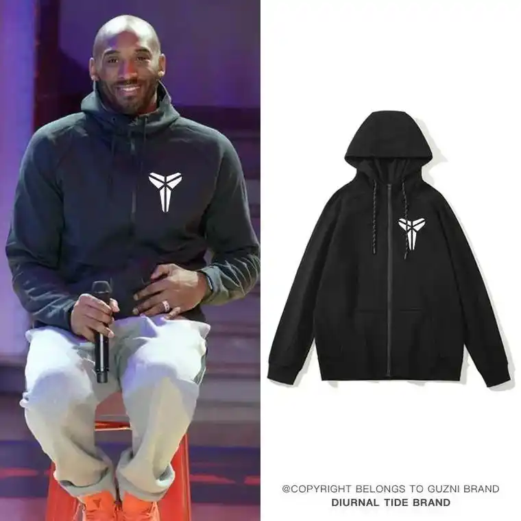 科比同款卫衣连帽湖人曼巴拉链外套男加绒篮球运动开衫kobe训 - 抖音