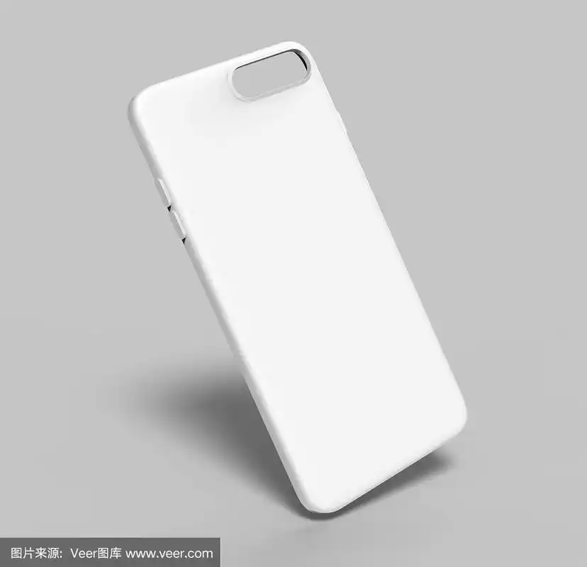 空白白色智能手机手机壳模拟模板印刷设计和品牌的目的.3 d渲染图