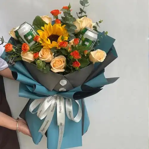 抖音网红送爸爸领导生日道歉哄男友父亲节老公实用创意礼物抖音花束