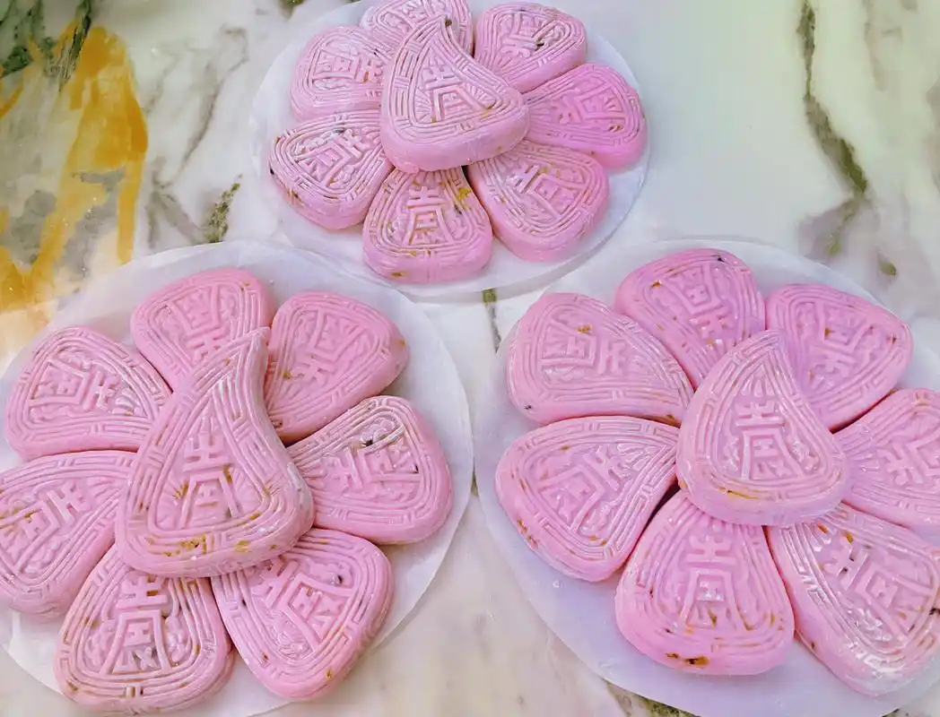 潮汕红桃粿最简单做法 做了几次红桃粿,总结出来的配方,2斤粉的配方