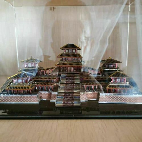 拼酷3d立体拼图金属模型建筑秦始皇阿房宫成人高难度手工diy玩具