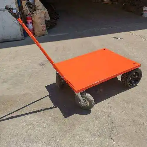 电动四轮平板车车间工地货物周转搬运车图片