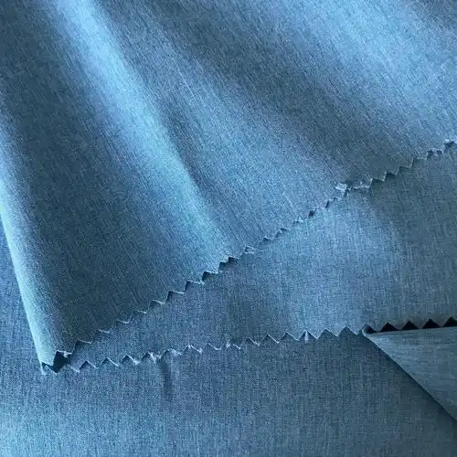 rpet环保四面弹全再生100d阳离子麻灰布料透气沙滩裤面料