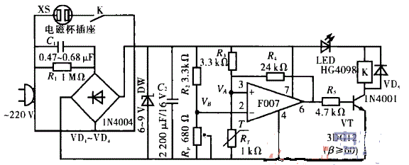 奶液恒温控制器电路