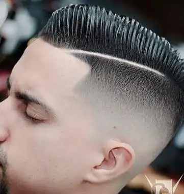 渐变油头发型图片 英式油头烫发