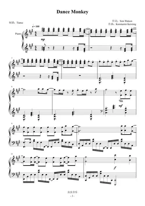 dancemonkey超燃好听的左手练习曲740难度