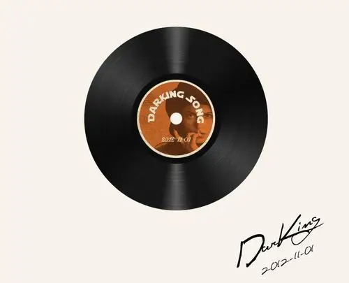 黑胶唱片图标psd