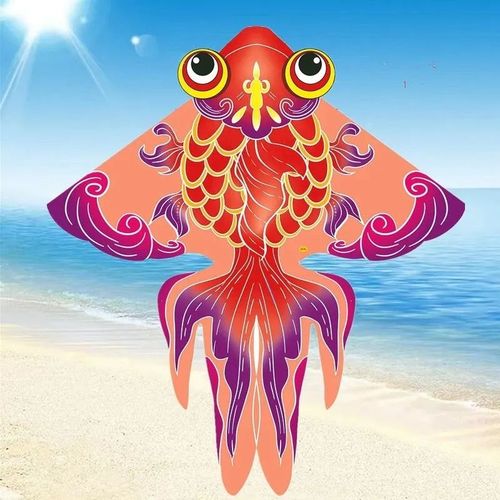 2023新款国潮金鱼风筝卡通儿童微风易飞鲤鱼大人专用网红潍坊风争