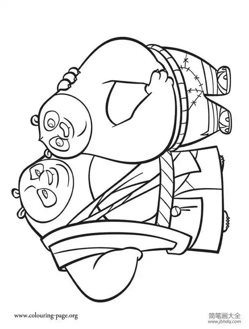 功夫熊猫3(2)_动漫人物简笔画-简笔画大全