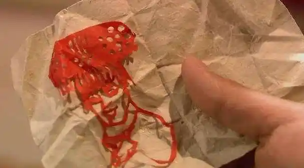 剪彩纸,金箔为人根据《荆楚岁时记》记载,古人春节,往往会剪纸来庆贺