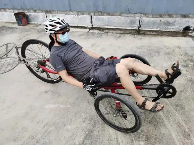 躺着骑的自行车你见过吗松江这家国内最大的躺车制造生产企业又研发出