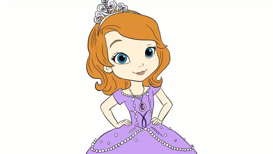 可爱的小公主苏菲亚儿童卡通简笔画