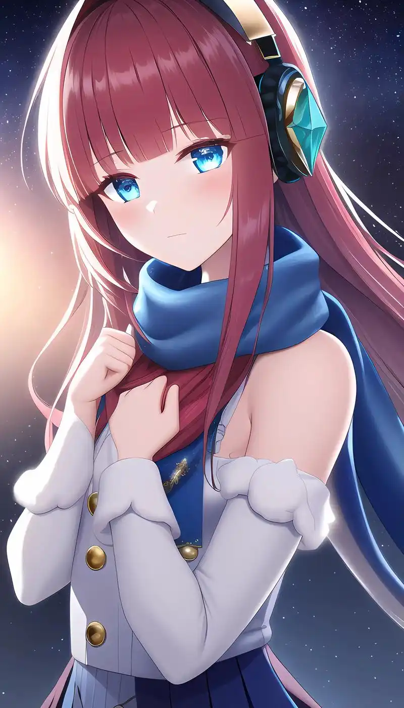 二次元星空下的少女