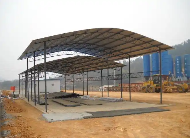 南京弧形钢结构蓬彩钢瓦大棚