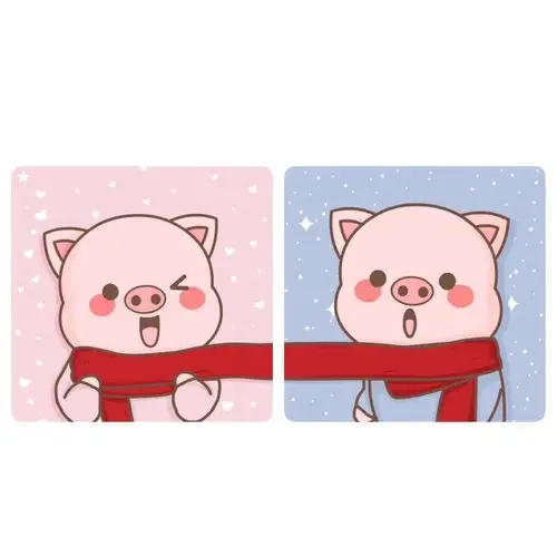 猪猪情侣壁纸 情侣头像 情侣聊天背景_壁纸_小情侣的日常_素材_壁纸