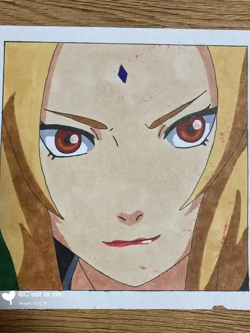 火影纲手马克笔手绘