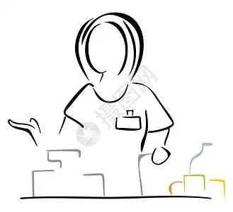 超市收银员图片