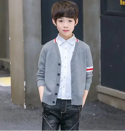 男童开衫毛衣秋冬款童装小男孩外套开衫秋季儿童针织衫中大童外搭春季