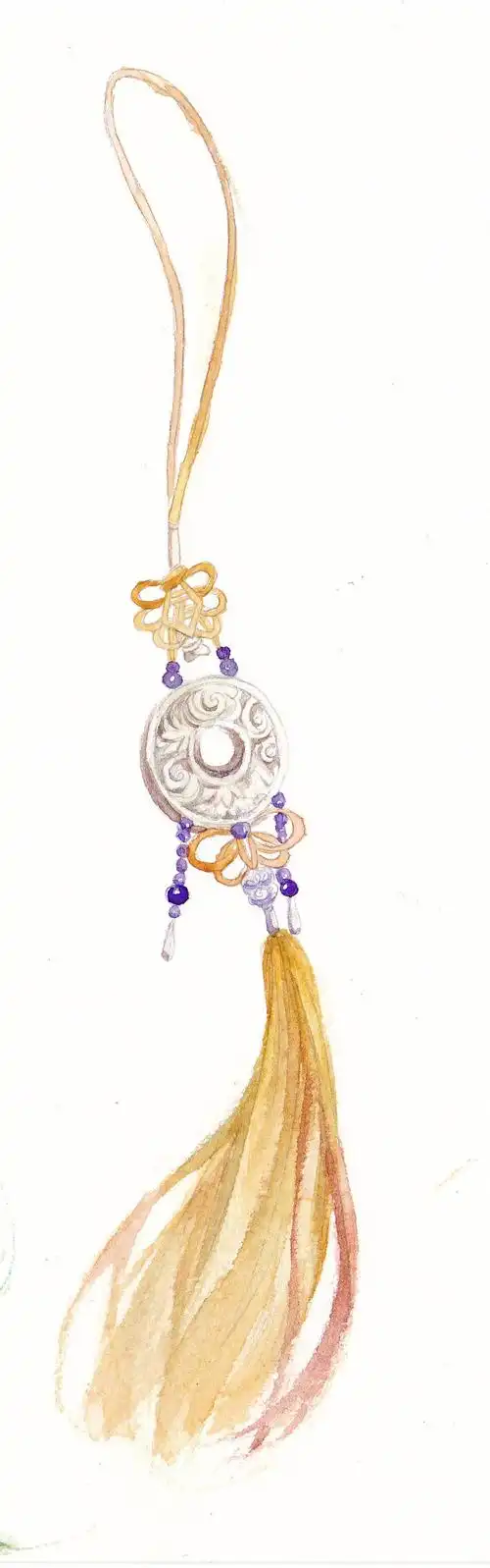 水彩手绘古风配饰