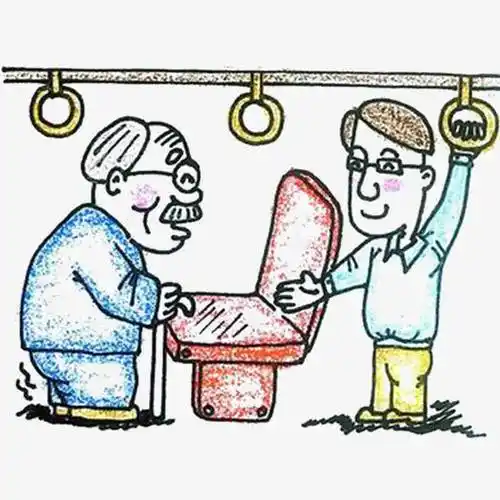 公交车里的让座美德