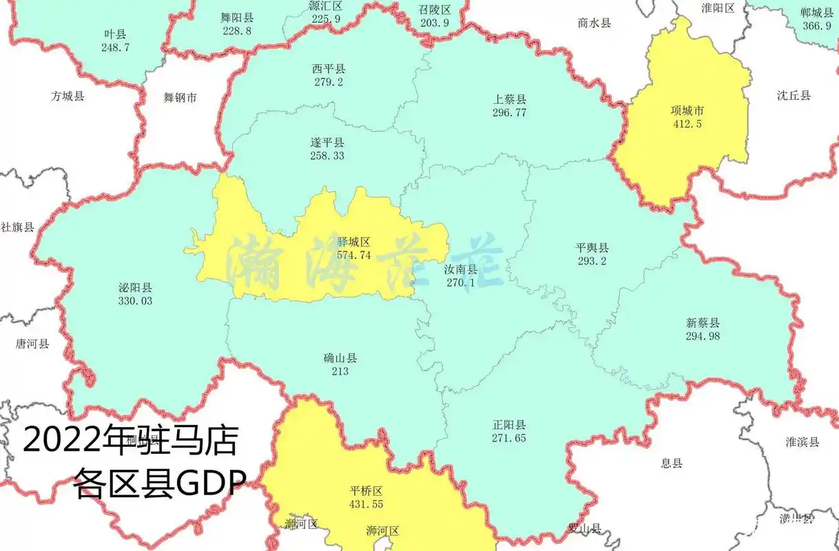 2021年驻马店各区县gdp,上蔡县超新蔡县,平舆县增速超过10%
