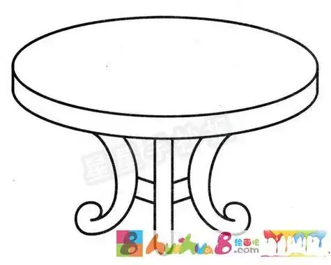 公主的桌子怎么画简笔画