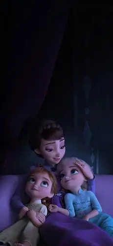 小时候更可爱,黄色头发的是她妹妹,安娜