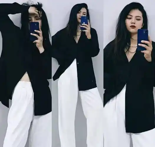 搭配这些下装高冷有气场,气质迷人太爱了_黑色_白色_一身