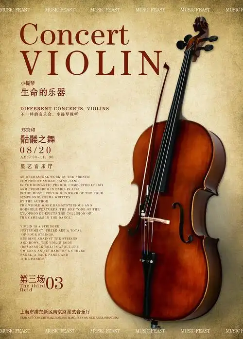 小提琴海报